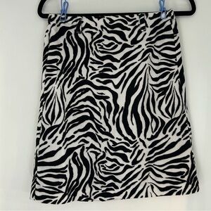 Vintage Animal Print Furry Mini Skirt